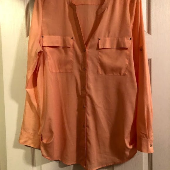 Calvin Klein Peach Blouse - Picture 8 of 8